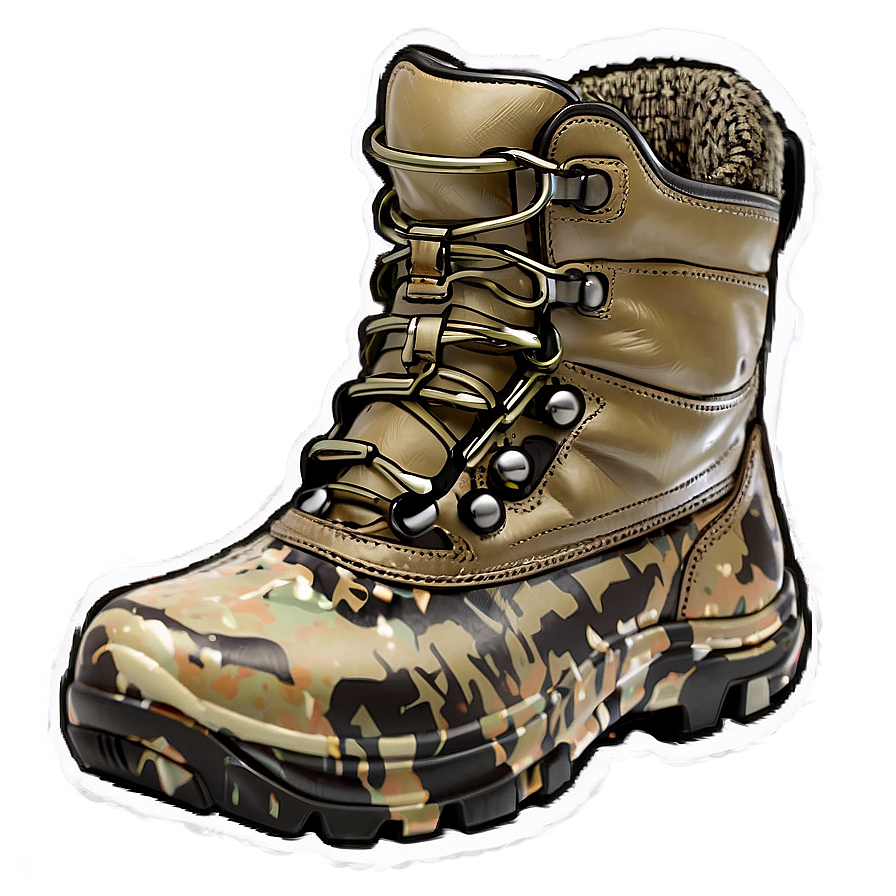 Winter Army Snow Boots Png Lau