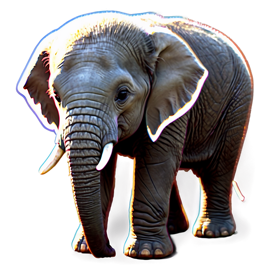 Winter Baby Elephant Png Mmf43