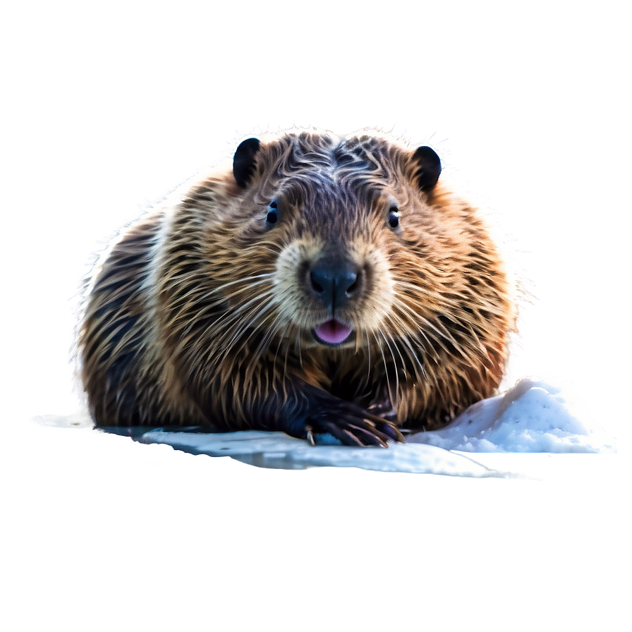 Winter Beaver Scene Png Dke