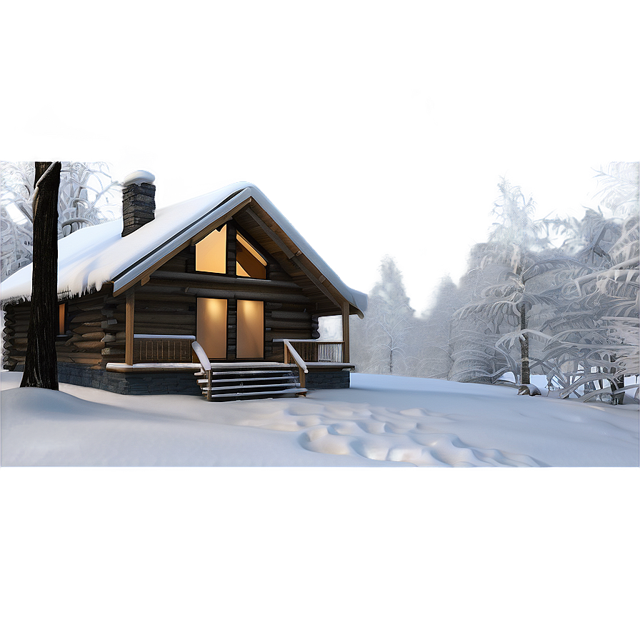 Winter Cabin Scene Png 06292024