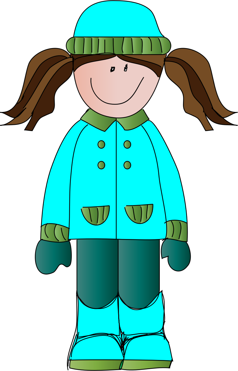 Winter Child Cartoon Character