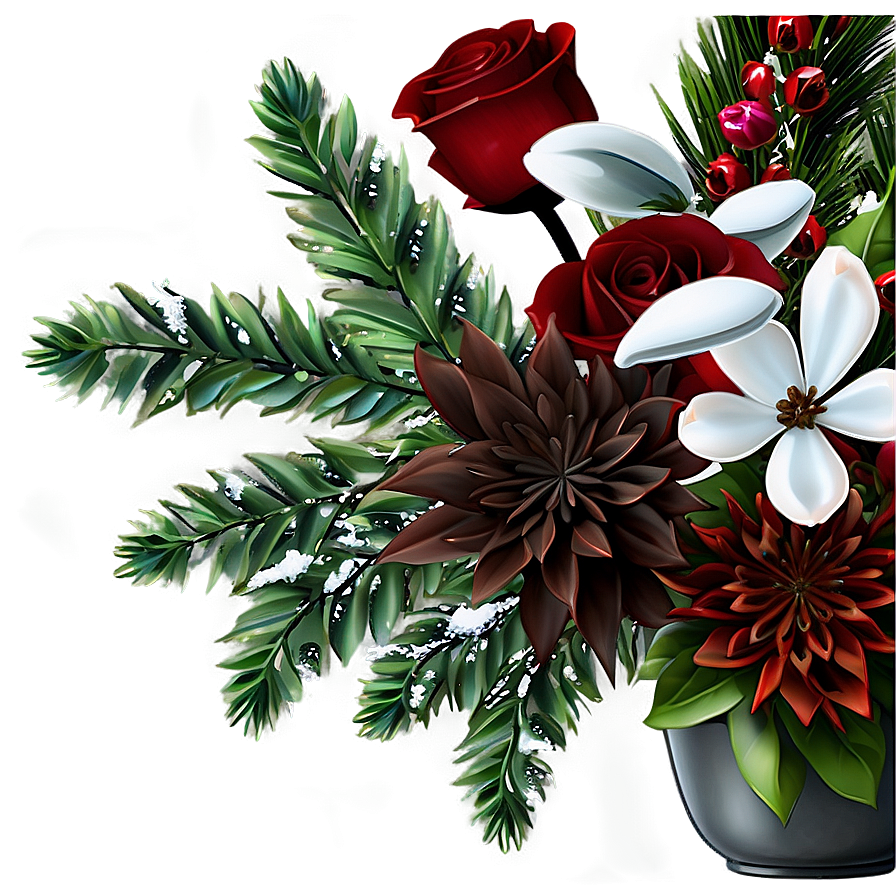 Winter Floral Arrangement Png 05062024