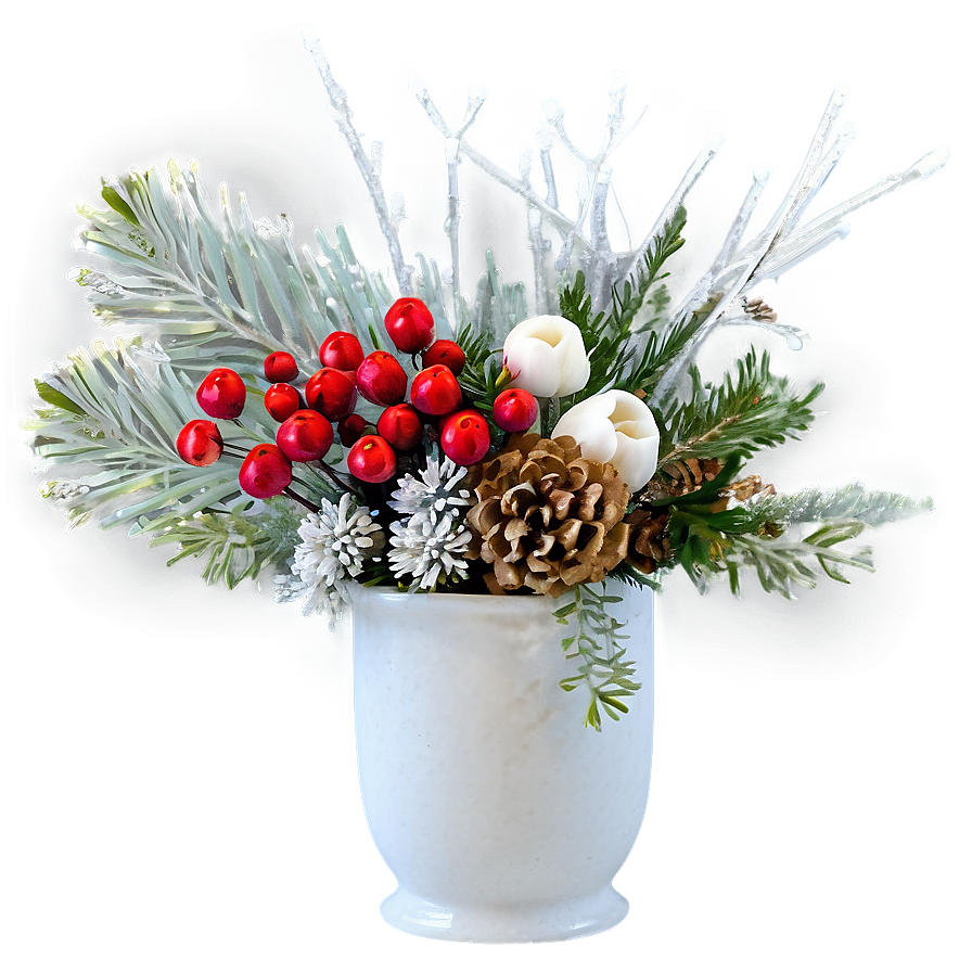 Winter Floral Arrangement Png Vjg