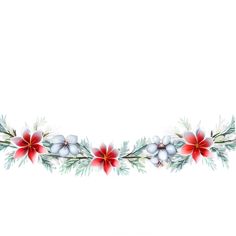 Winter Flower Border Png 81