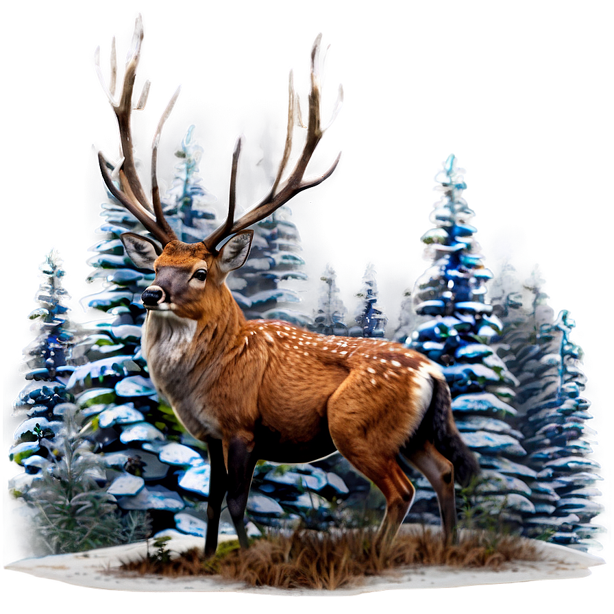 Winter Forest Animals Png Njp