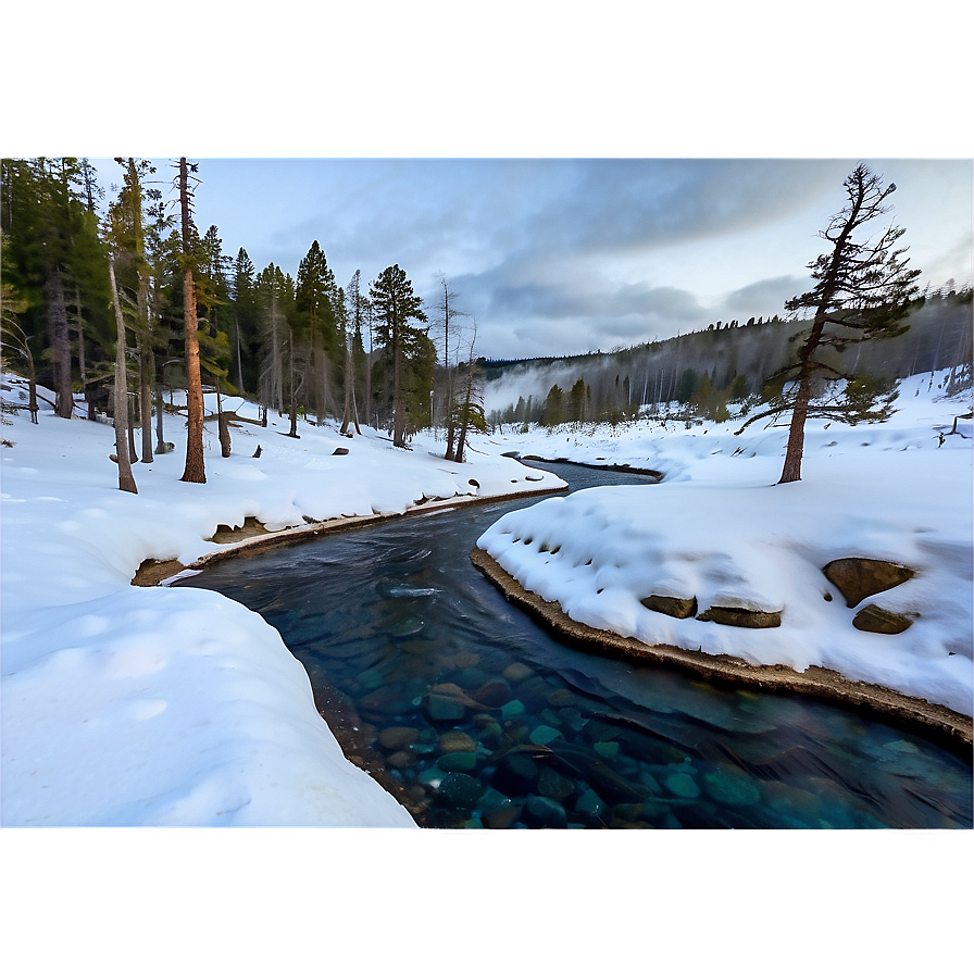 Winter In Yellowstone Landscape Png 49