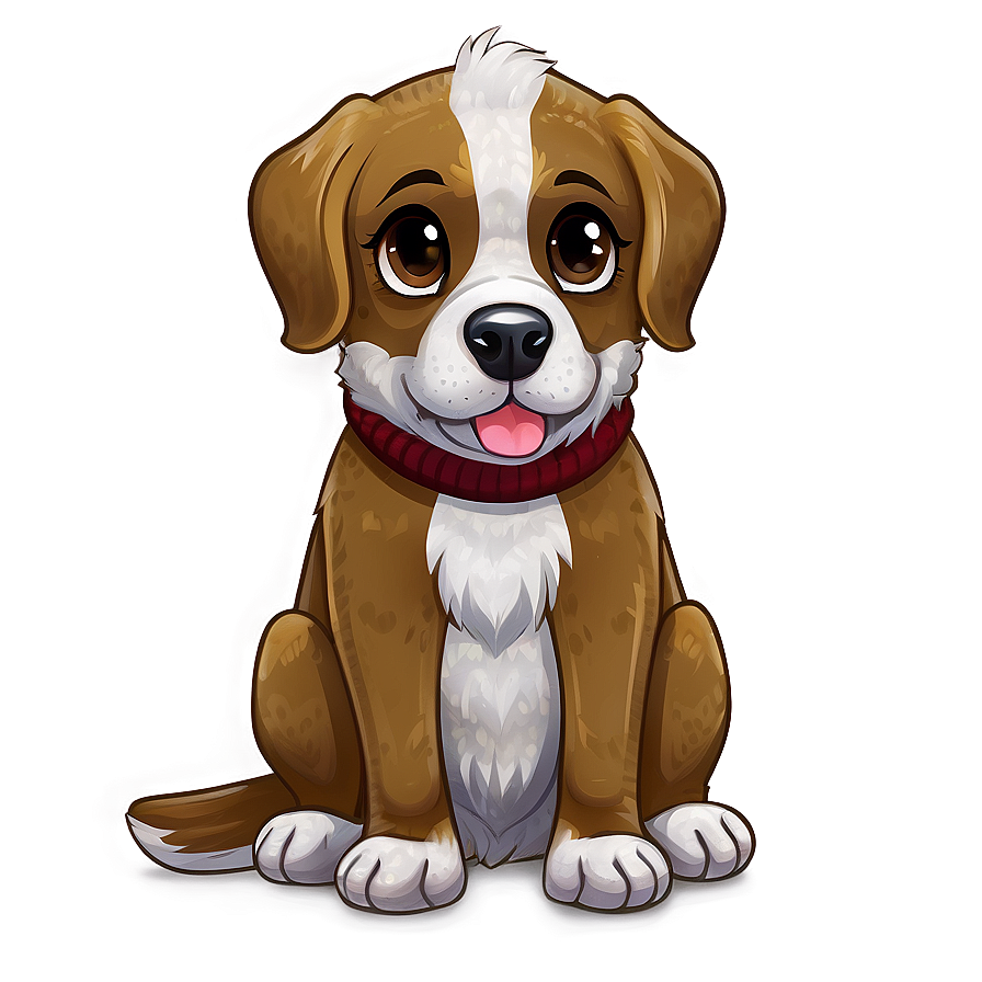 Winter Kawaii Dog Png 06292024 Image