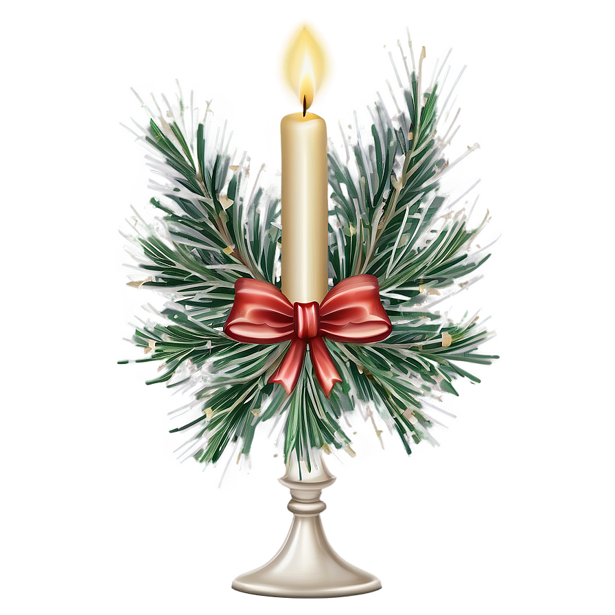 Winter Pine Candle Png Cnm