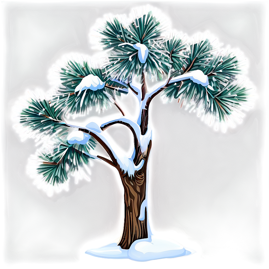 Winter Pine Tree Scene Png 06132024