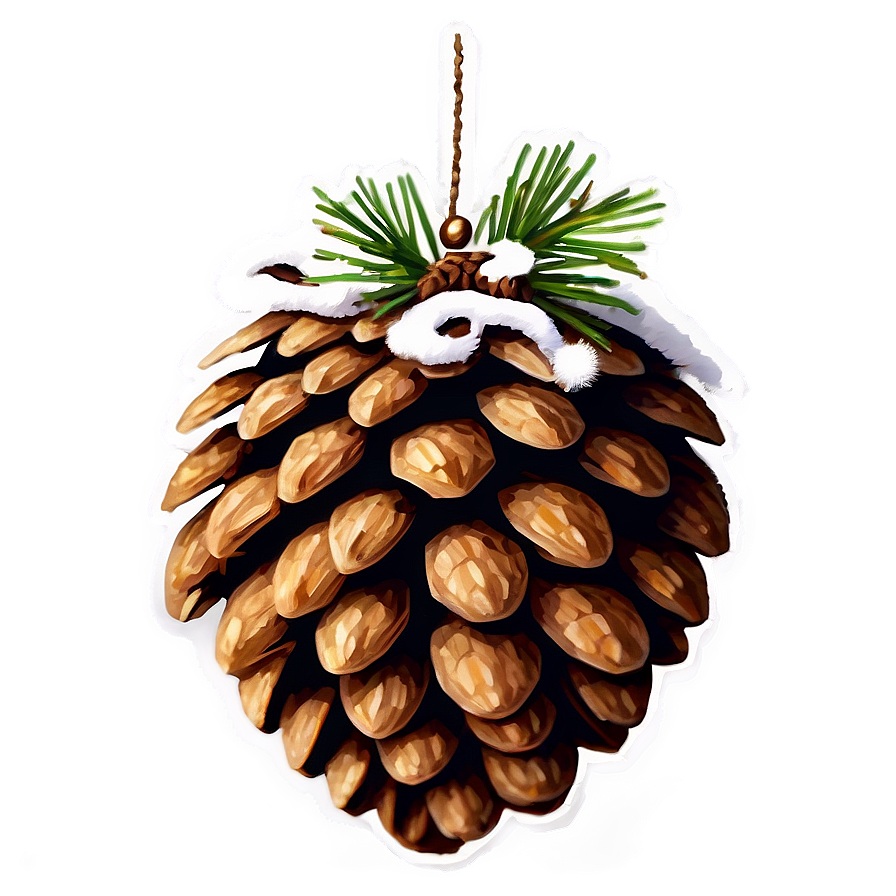 Winter Pinecone Decoration Png Ncn