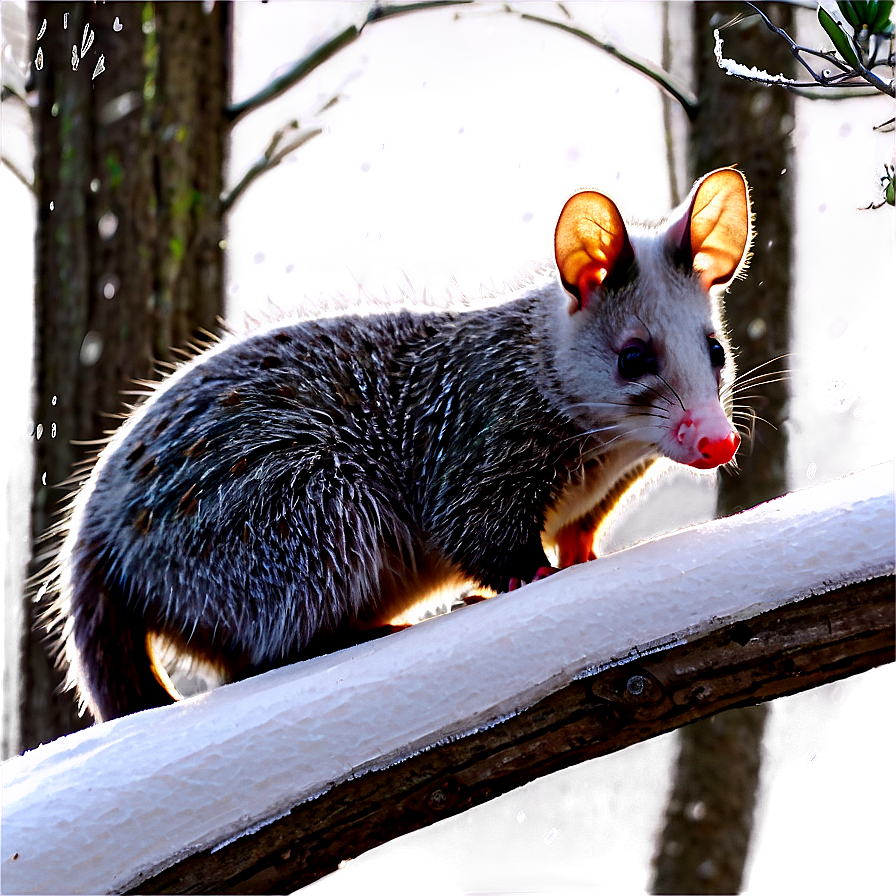 Winter Possum Scene Png 06112024