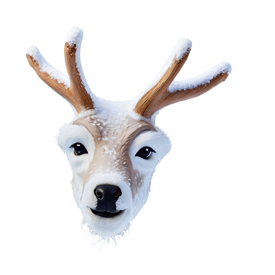 Winter Reindeer Face Png Nge