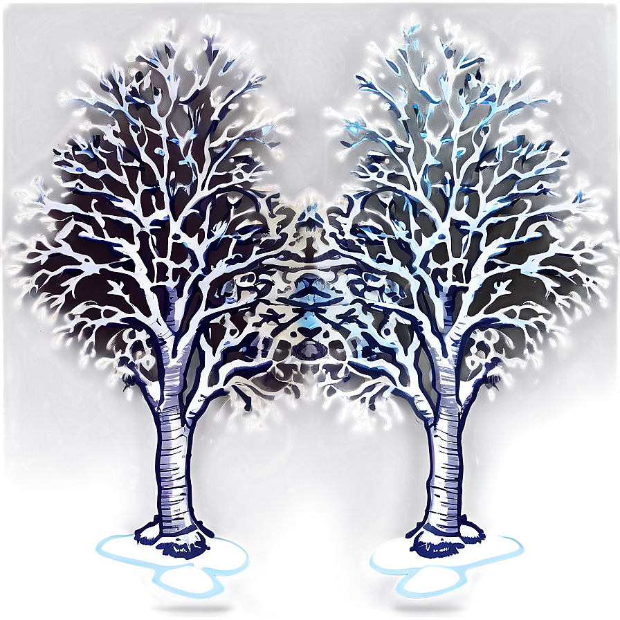 Winter's Snow Trees Png 2