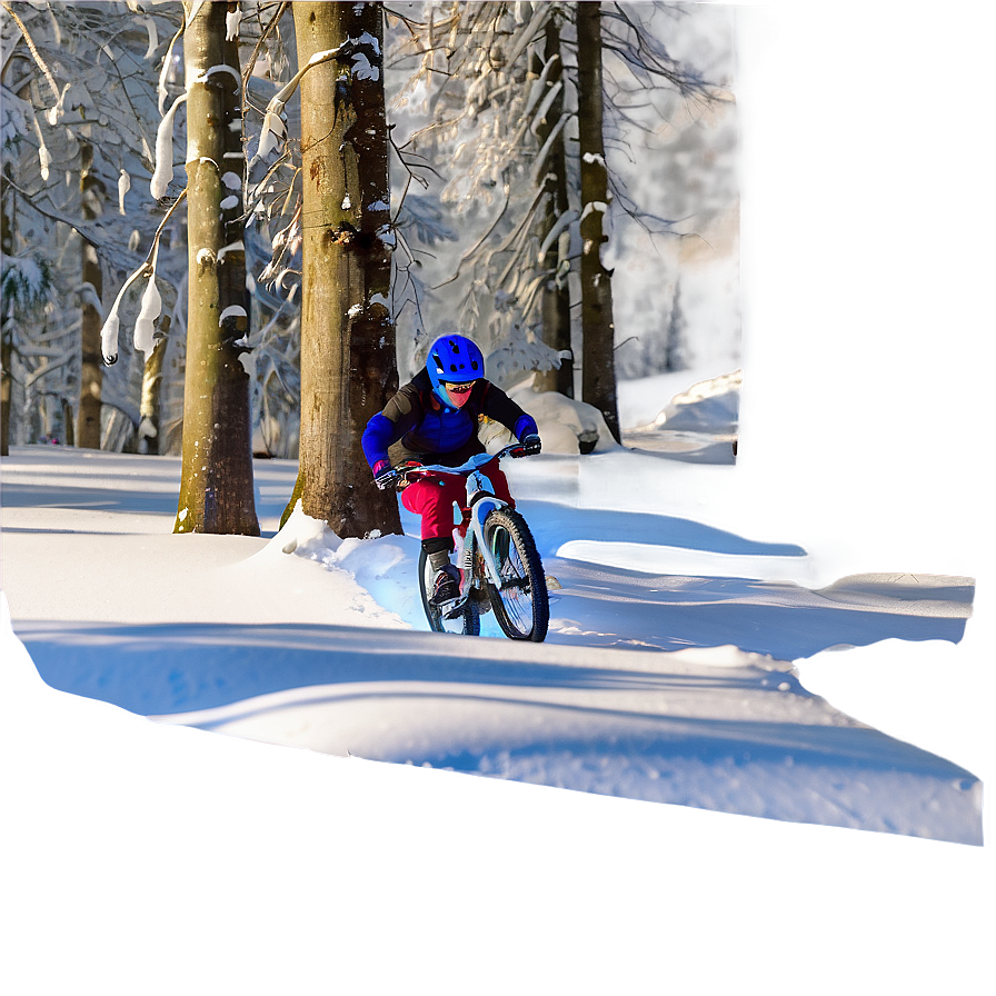 Winter Snow Biking Png Gwh