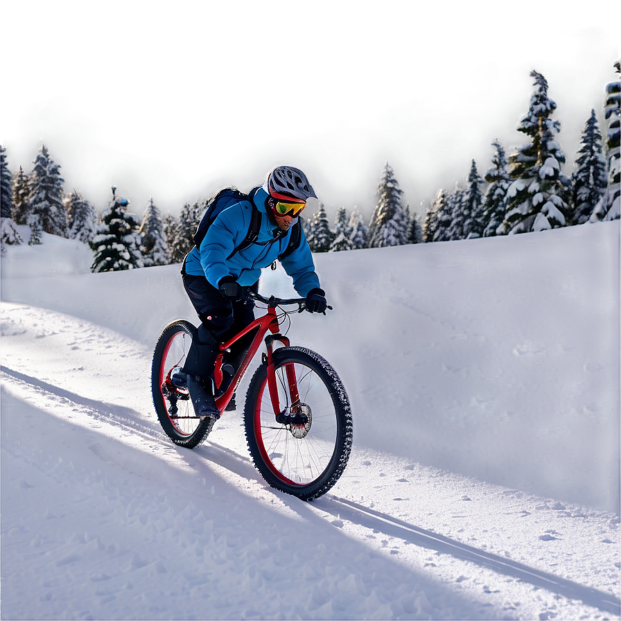 Winter Snow Biking Png Lfp70