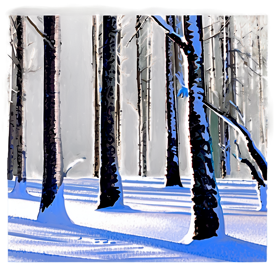 Winter Snow Forest Clipart Png 06262024