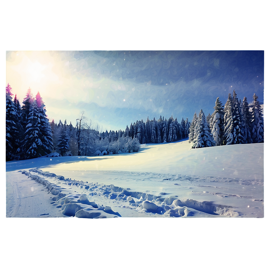 Winter Snow Scene Photo Png 78