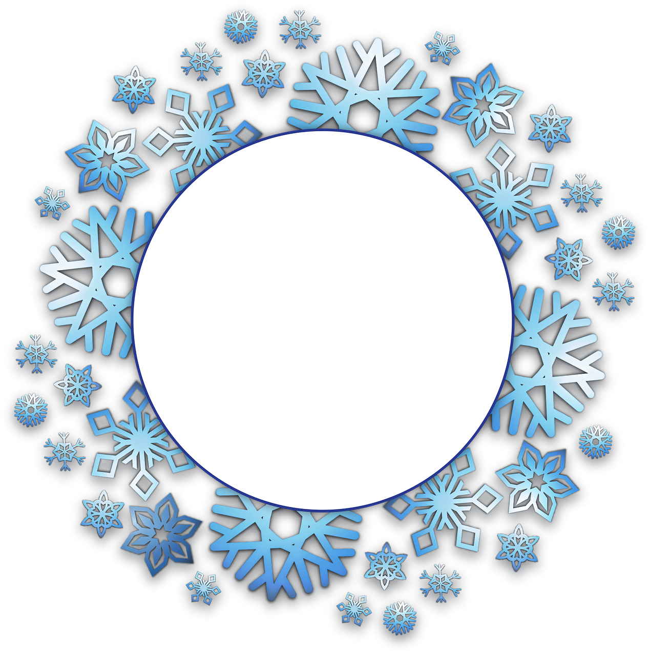 Winter Snowflake Frame