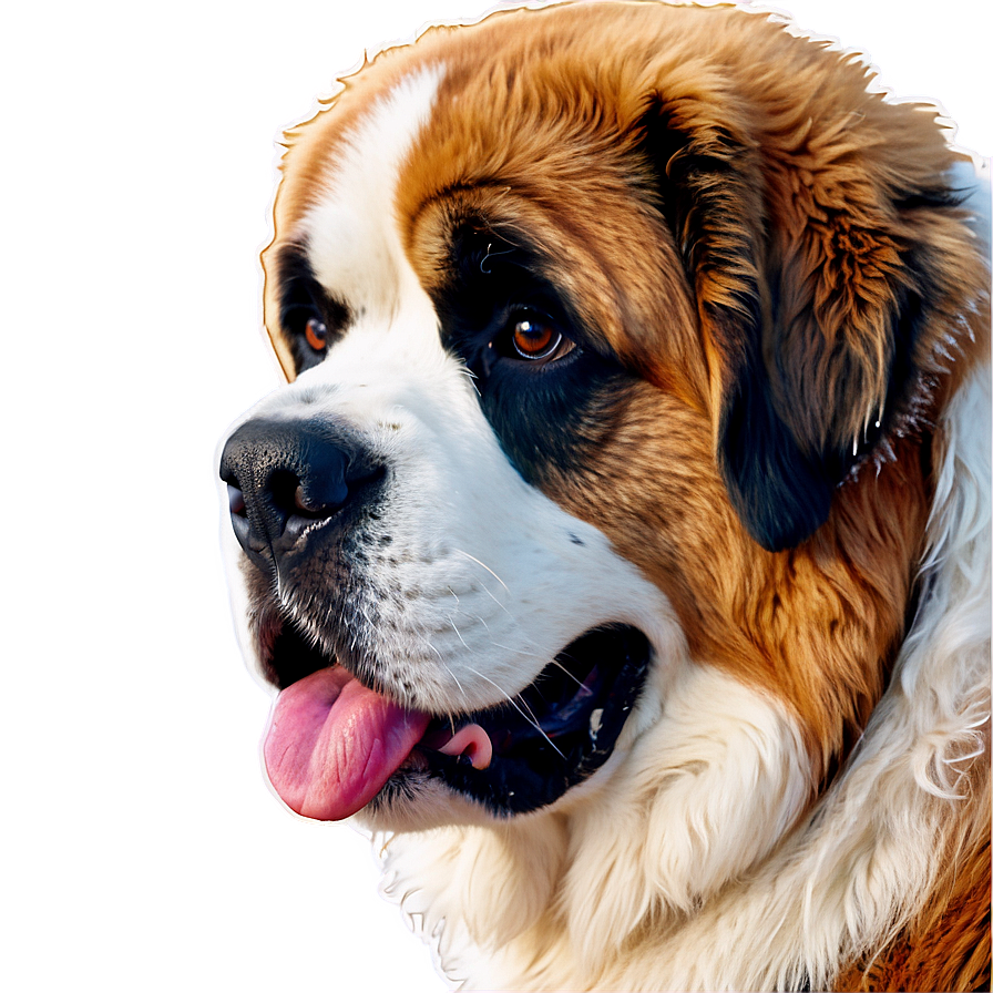 Winter St Bernard Fluff Png Uff46