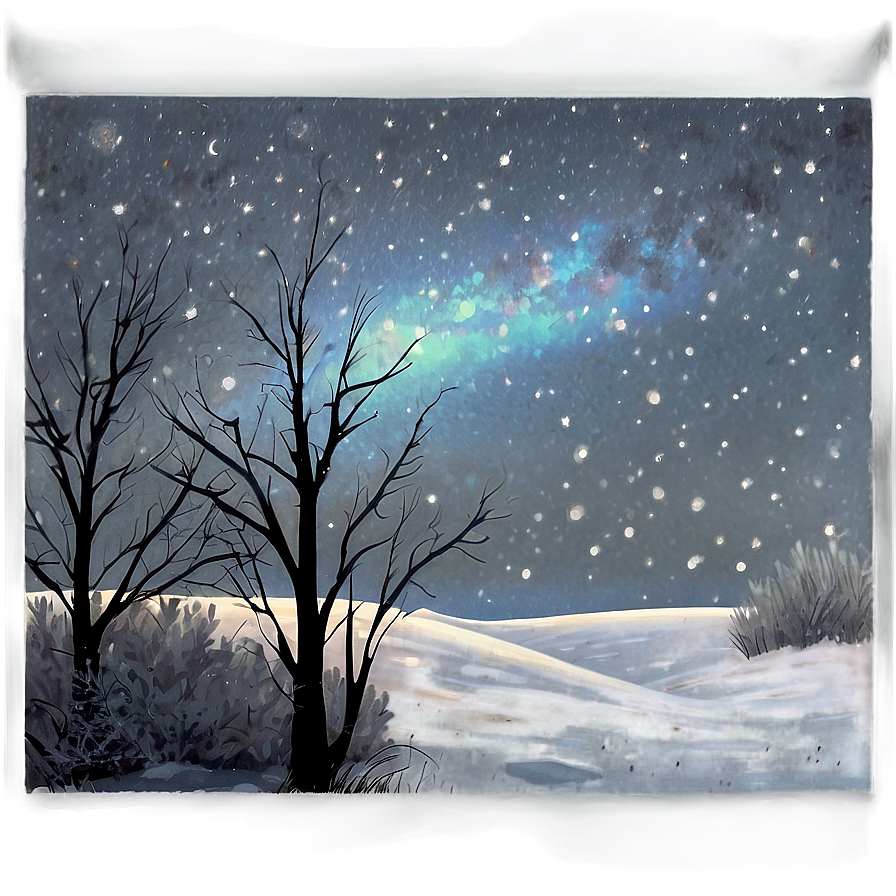 Winter Starry Sky Png Dfl36