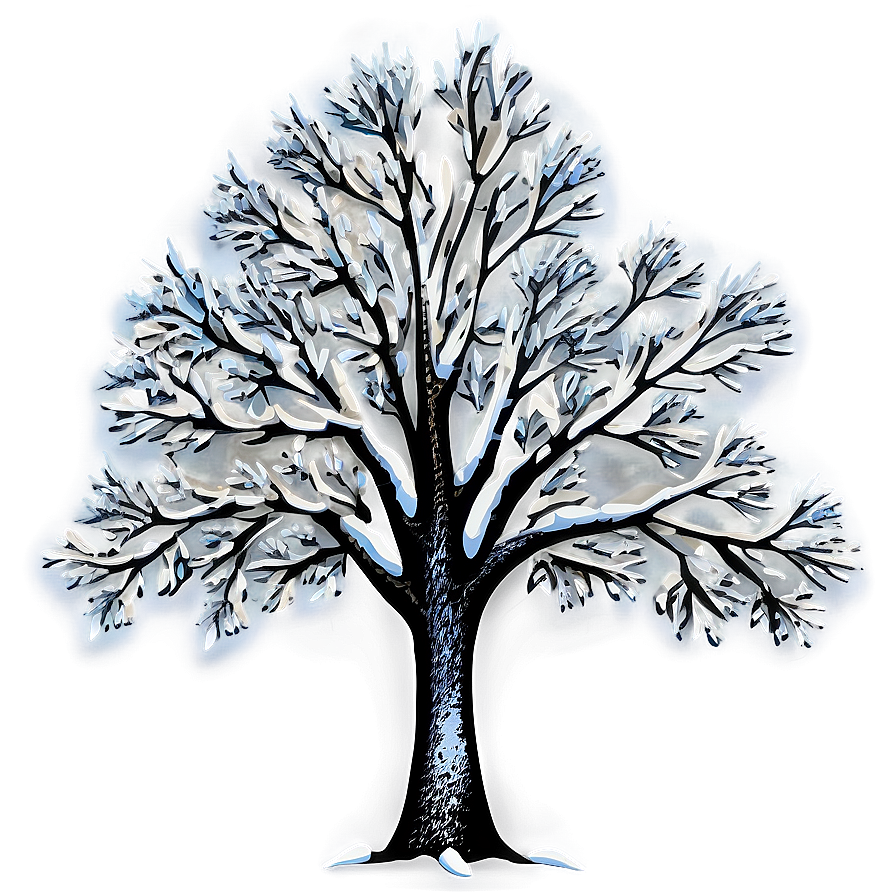 Winter Tree Illustration Png Yhe