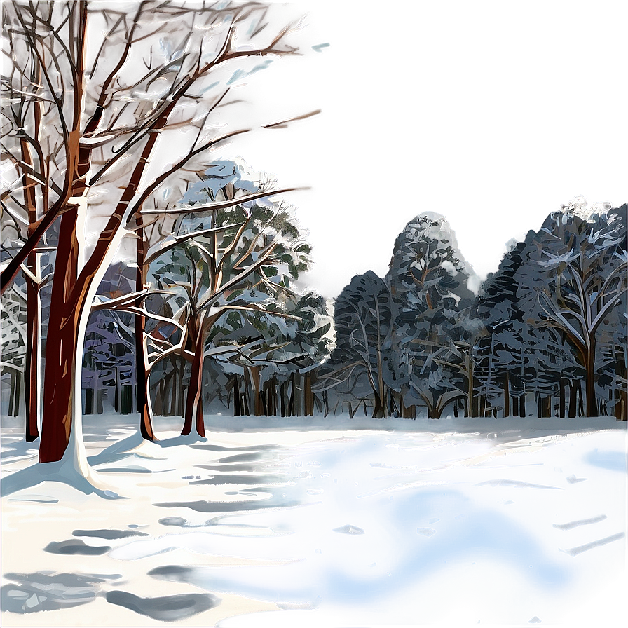 Winter Treeline Scene Png 06282024