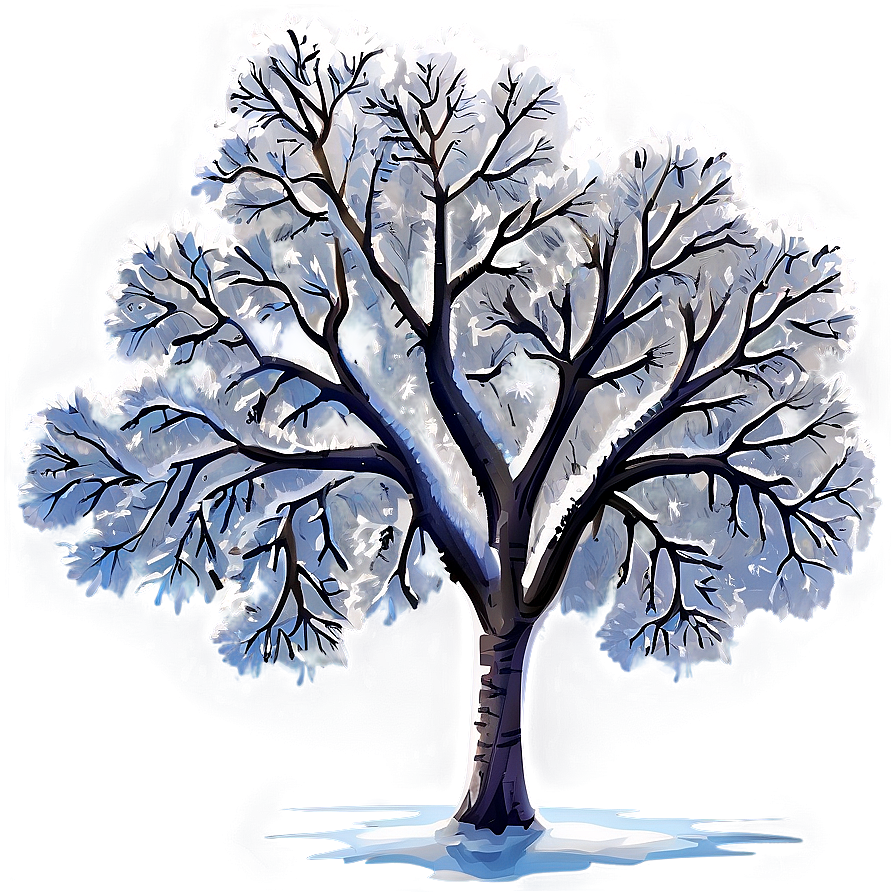 Winter Trees With Ice Crystals Png 62