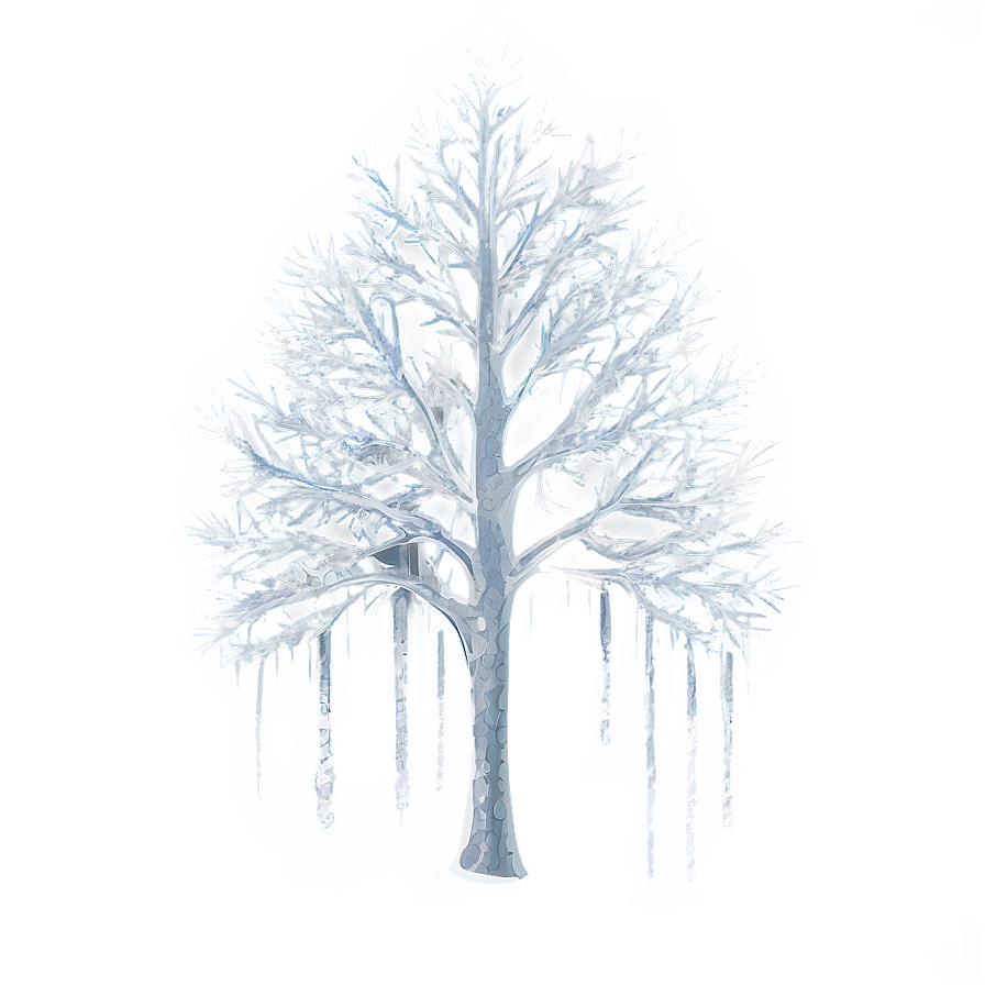 Winter Trees With Icicles Png 94