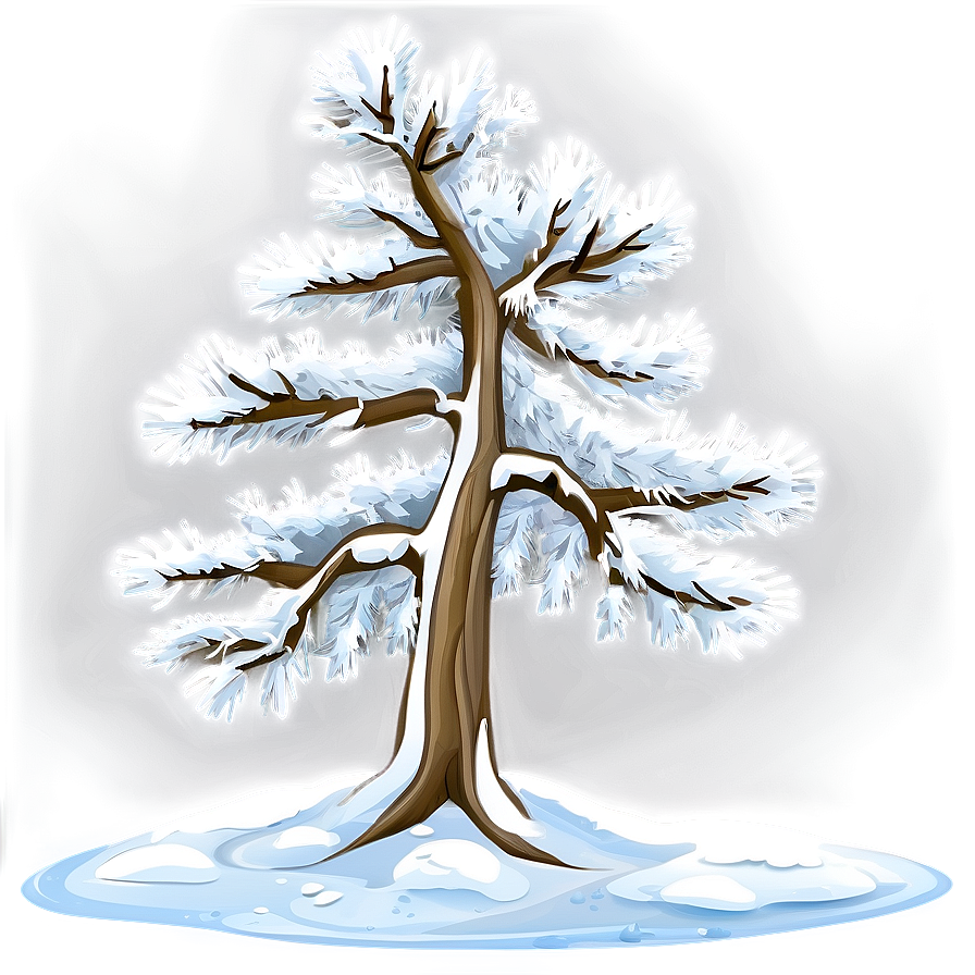 Winter White Tree Image Png 73