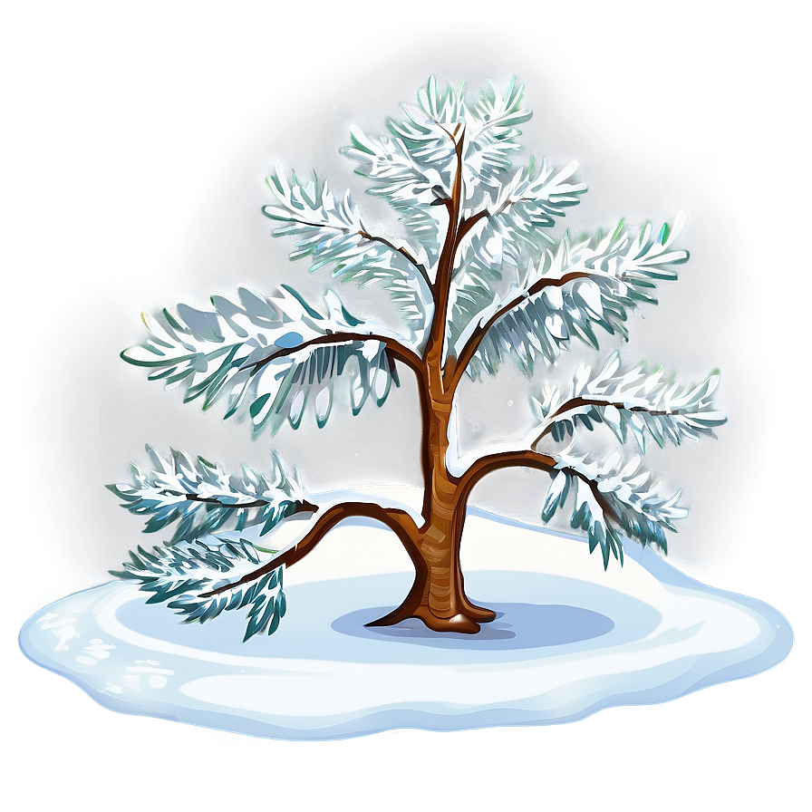 Winter White Tree Image Png 92