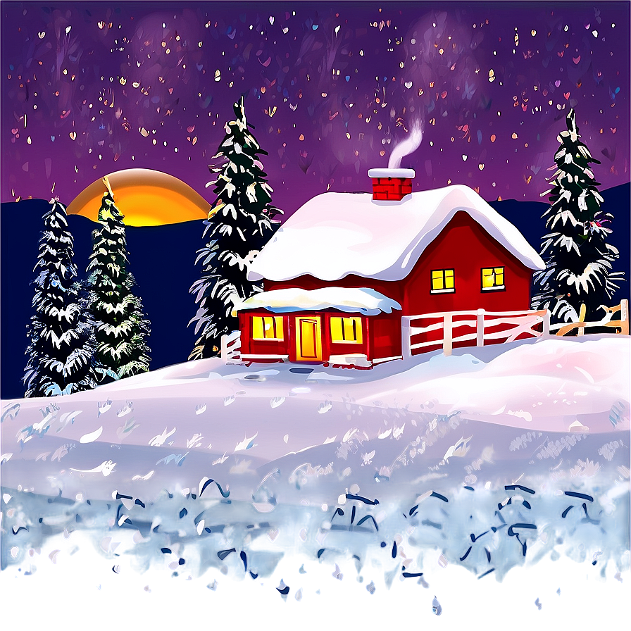 Winter Wonderland Holiday Scene Png Iga