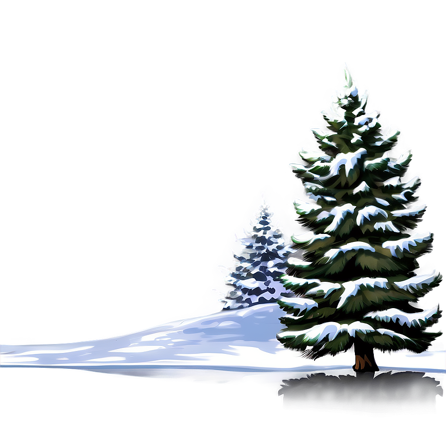 Winter Wonderland Tree Scene Png 98