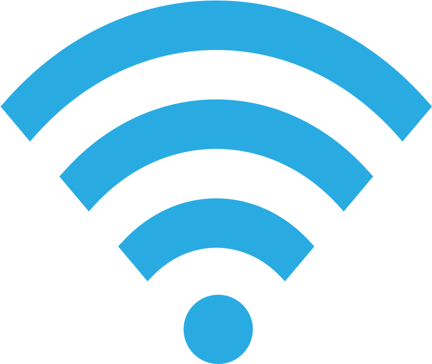 Wireless Signal Icon_ Blue Background