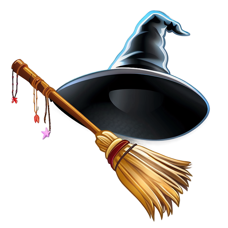 Witch Broom And Hat Png Epe81