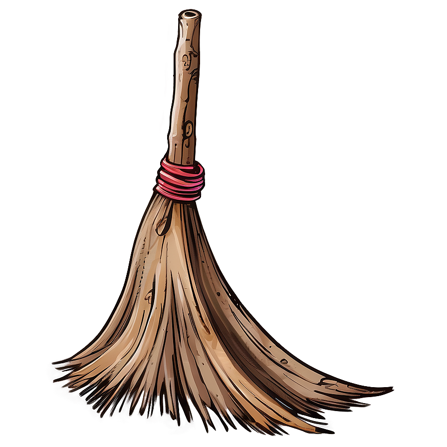 Witch Broom With Ribbons Png 83