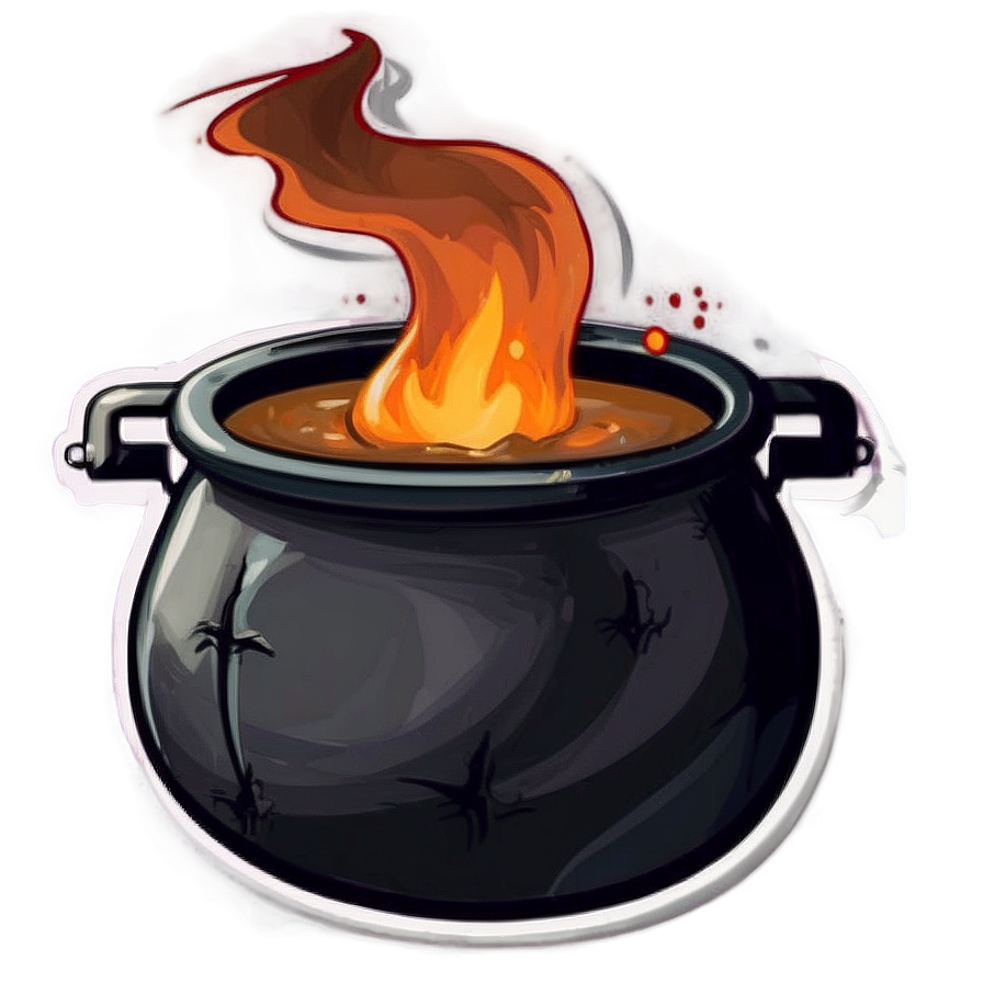 Witch Cauldron Brewing Potion Png Mha94