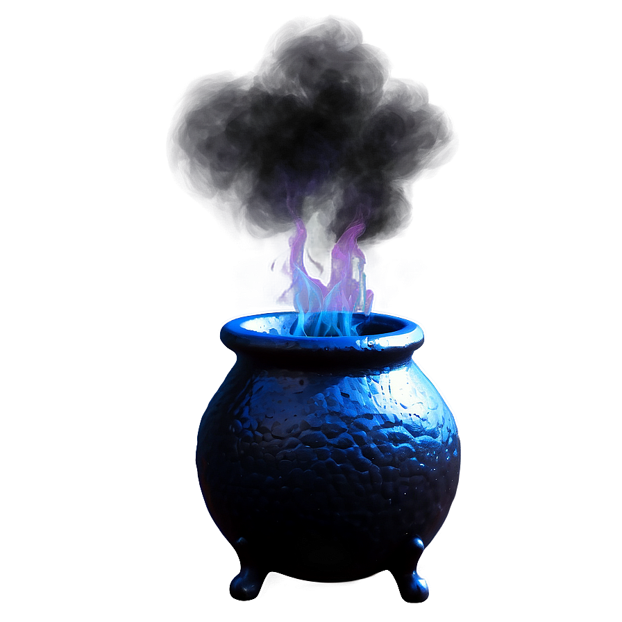 Witch Cauldron In Dark Room Png 25