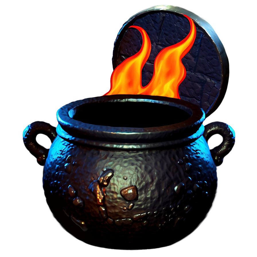 Witch Cauldron In Dark Room Png Yer