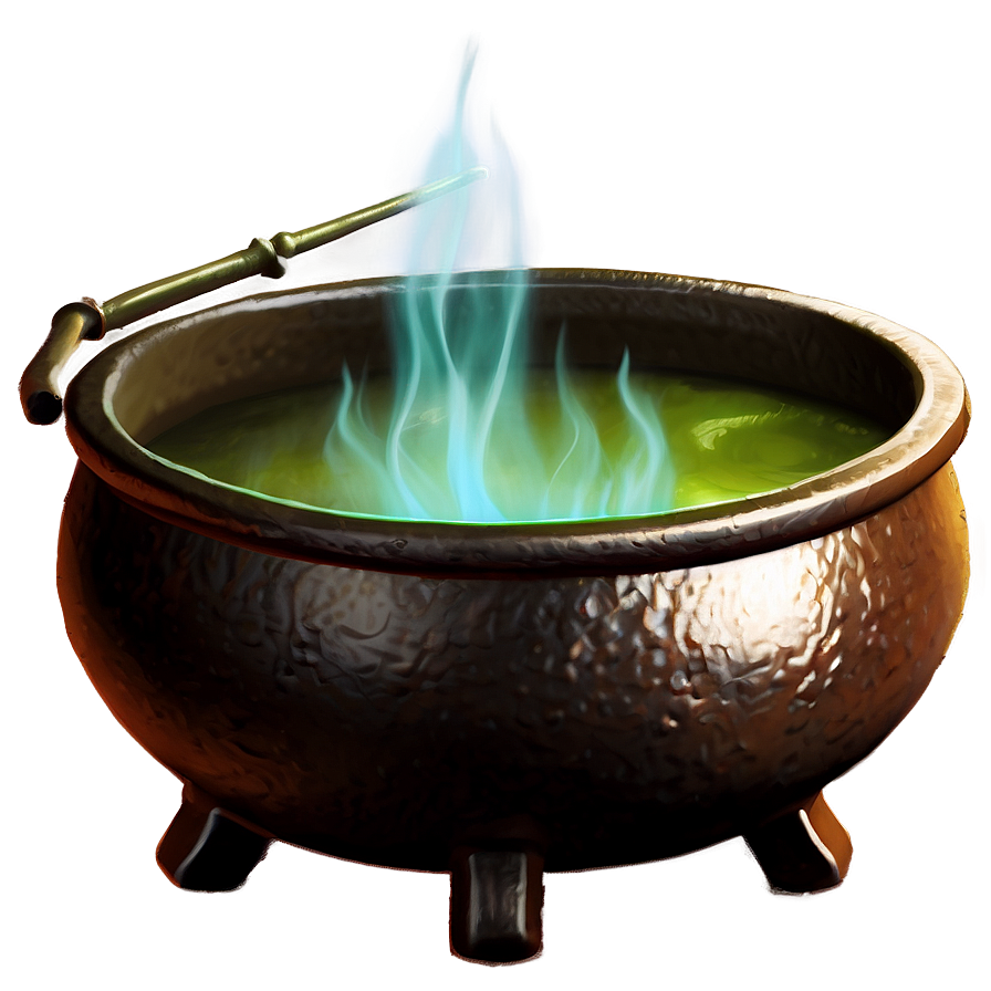 Witch Cauldron On Fire Png 10