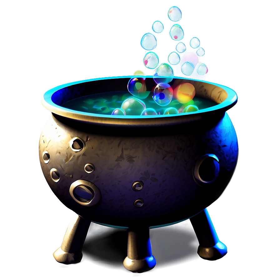 Witch Cauldron With Bubbles Png 06292024