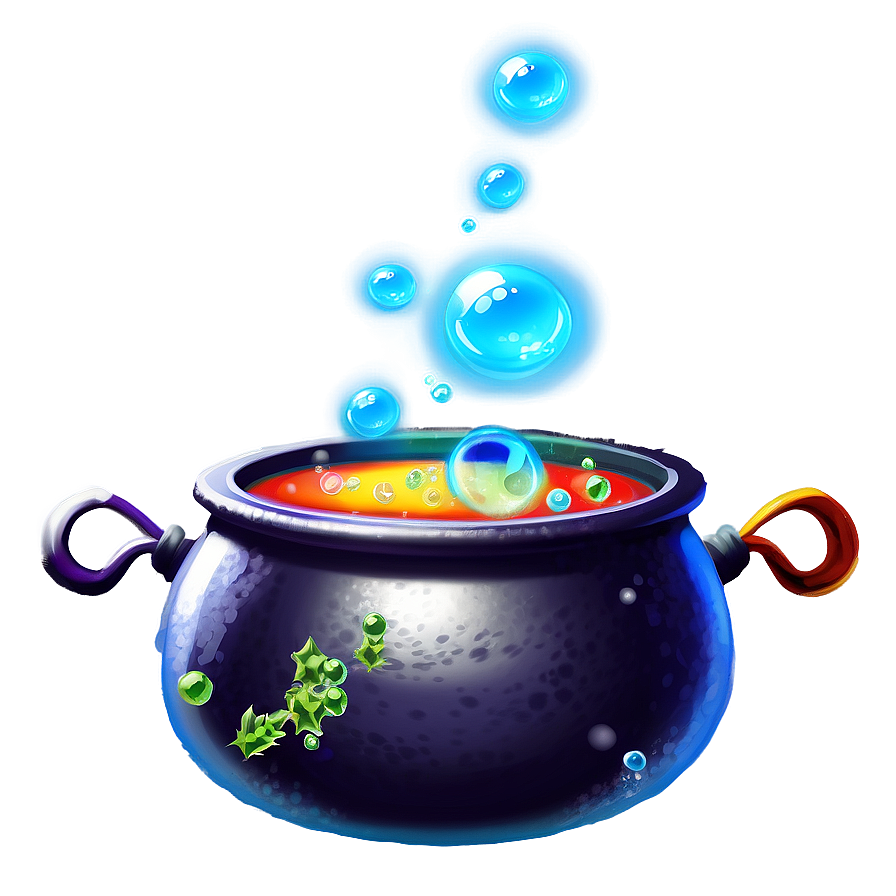 Witch Cauldron With Bubbles Png 63