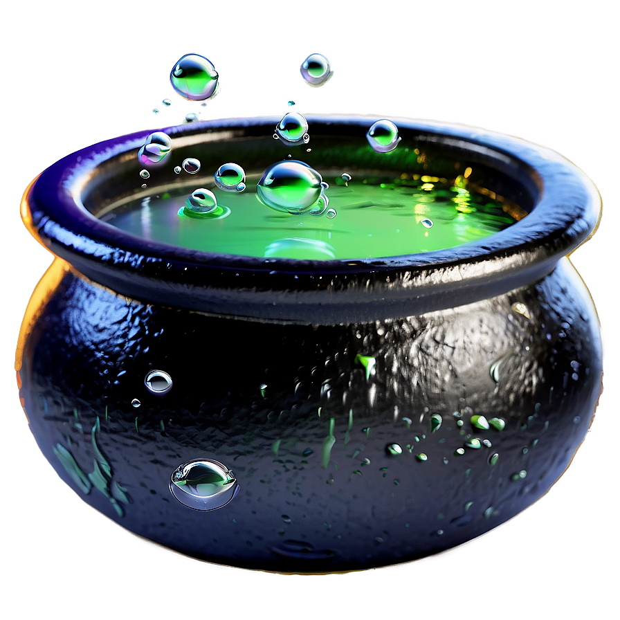 Witch Cauldron With Bubbles Png 84