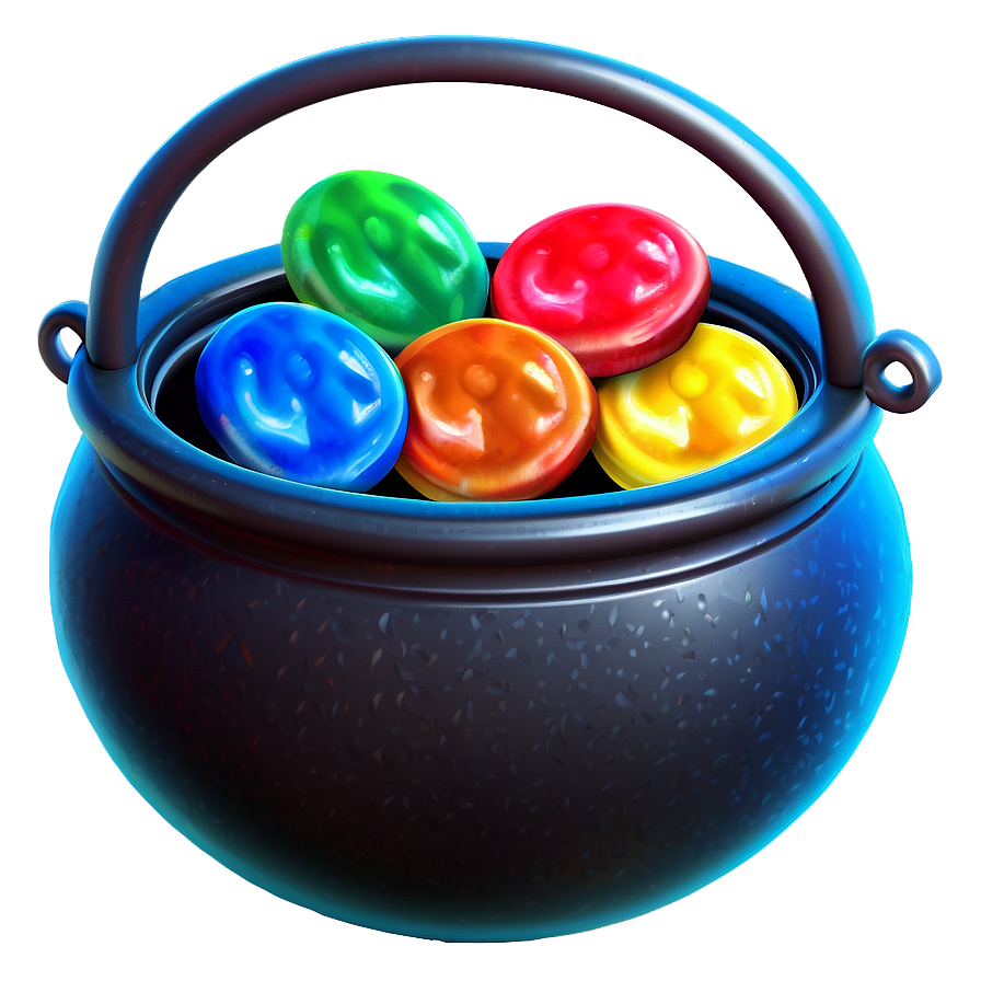 Witch Cauldron With Candy Png 06292024