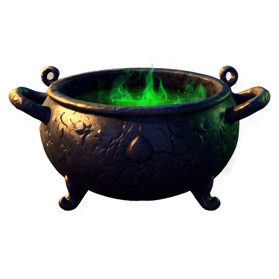 Witch Cauldron With Green Potion Png Kag14