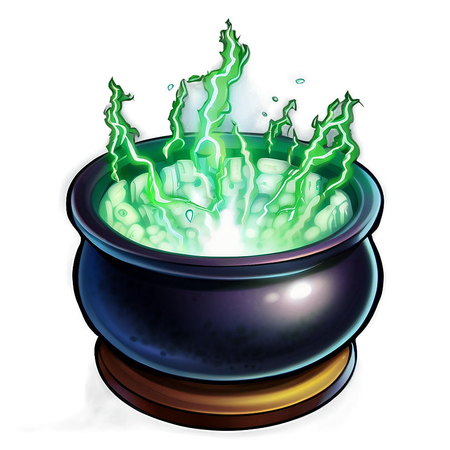 Witch Cauldron With Lightning Png Dke90