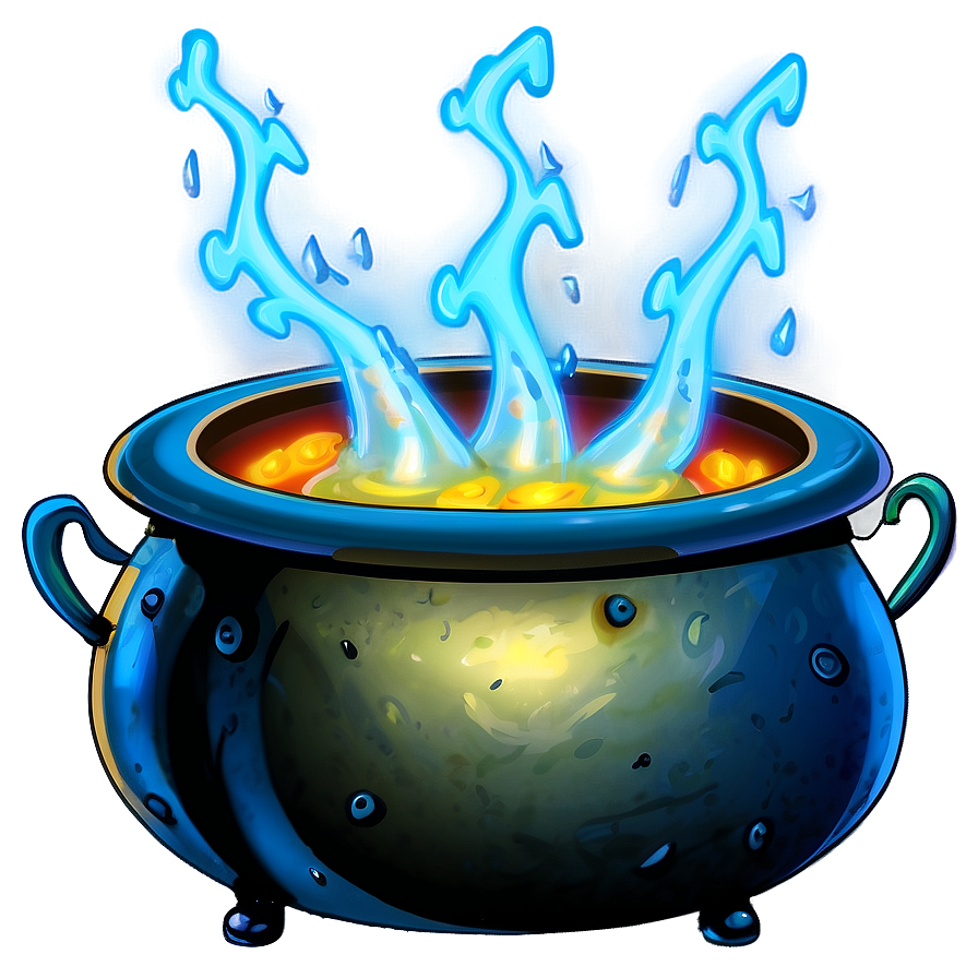 Witch Cauldron With Lightning Png Odr7