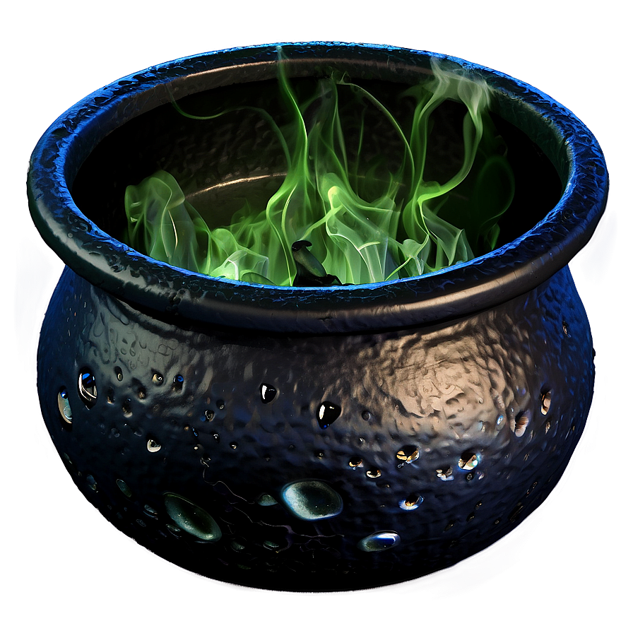 Witch Cauldron With Magical Smoke Png 19