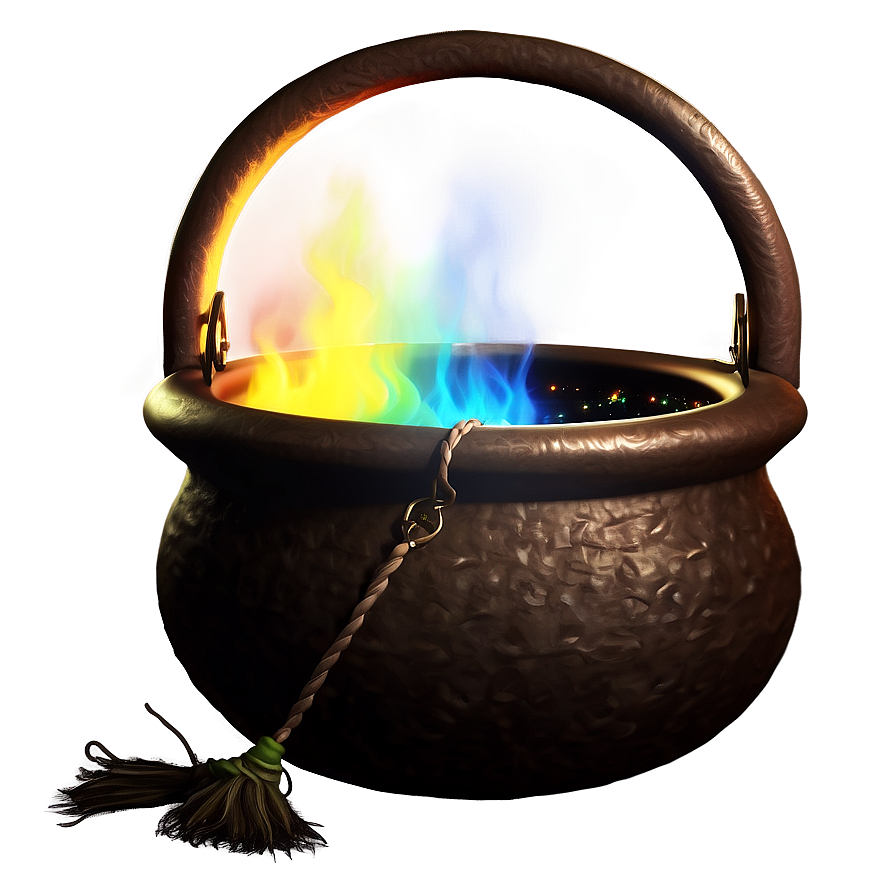 Witch Cauldron With Mystical Light Png Epa57