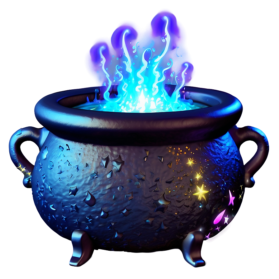 Witch Cauldron With Sparkles Png 95