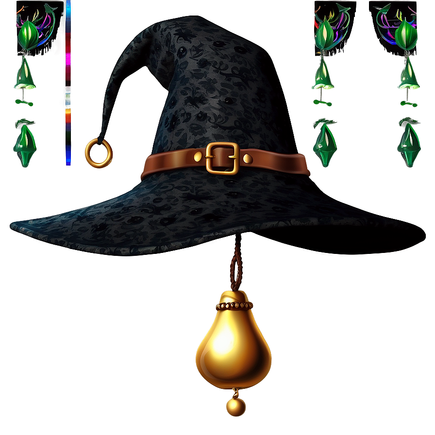 Witch Hat With Bells Png 6